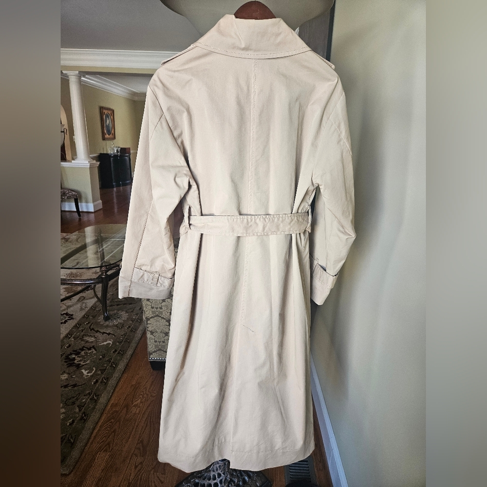 NWT Mango Double-Breasted Trench Coat Cream/Tan - Picture 4 of 16
